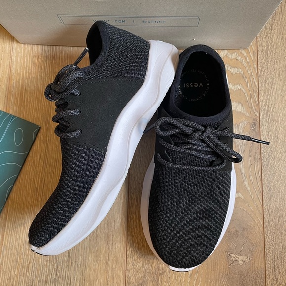 Vessi Everyday Sneaker in Midnight Black - Picture 2 of 6
